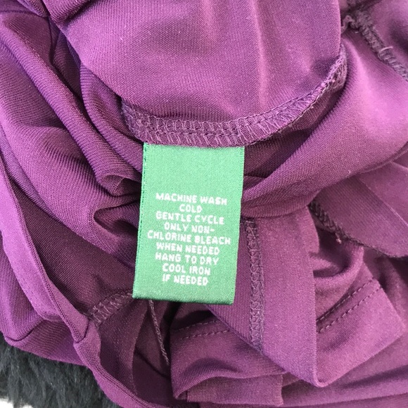 Lauren Ralph Lauren Fitted Fully Lined Ruched Gather Drop Waist Purple Dress 2 - Picture 13 of 16